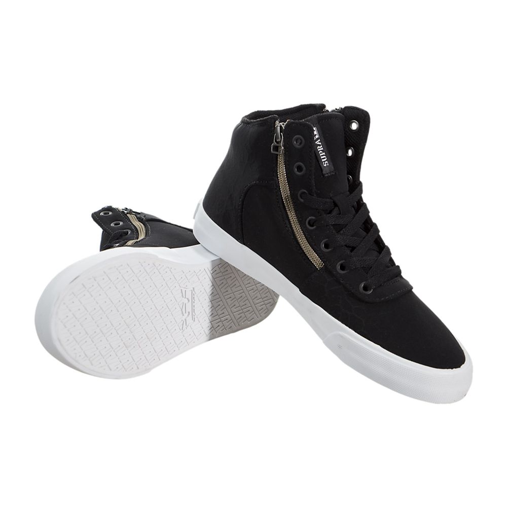 Chaussures de Skate Supra Cuttler Noir Black Femme | PJY-09301846